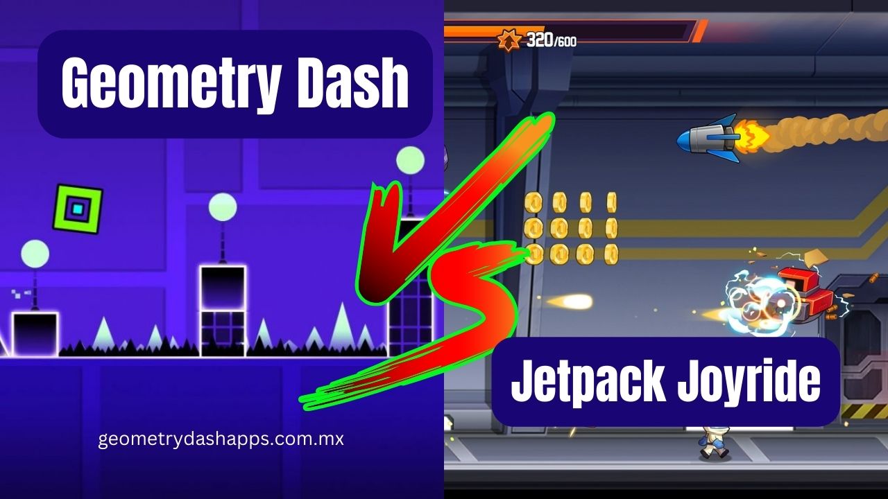 Geometry Dash APK VS Jetpack Joyride Geometry Dash Apk   Geometry Dash APK VS Jetpack Joyride 