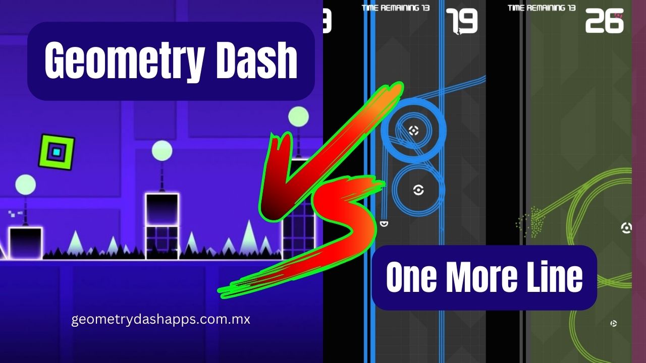 Geometry Dash APK VS One More Line Geometry Dash Apk